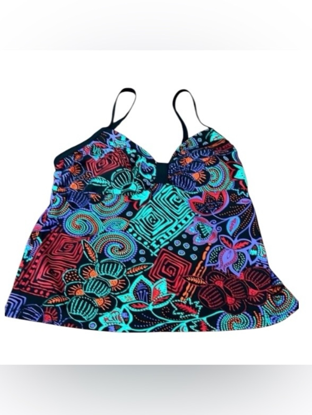 Simon Chang women’s 12 multicolored tankini v-neck swimsuit top